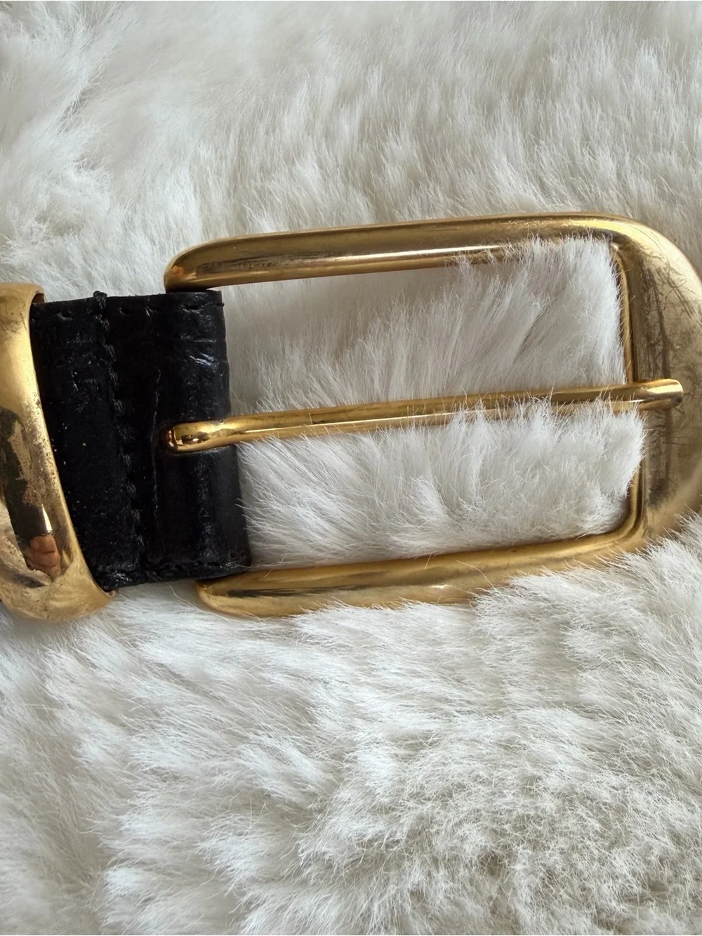 The Limited Black Genuine Leather Chain Belt Gold Hardware Size S Made Italy